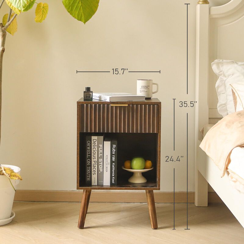 Mesita De Noche Fultyle Mid Century Modern Con ... image number null