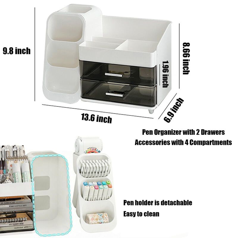 Caddy Zzfengkr 34x17x25 Cm 2 Cajones Blanco image number null