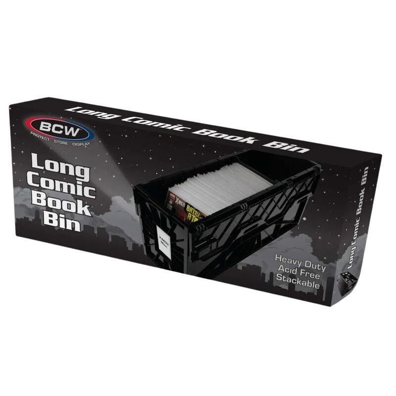 Long Comic Book Bin - Black image number null