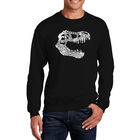 Sudadera De Cuello Redondo Word Art Para Hombre - T-Rex - Negro