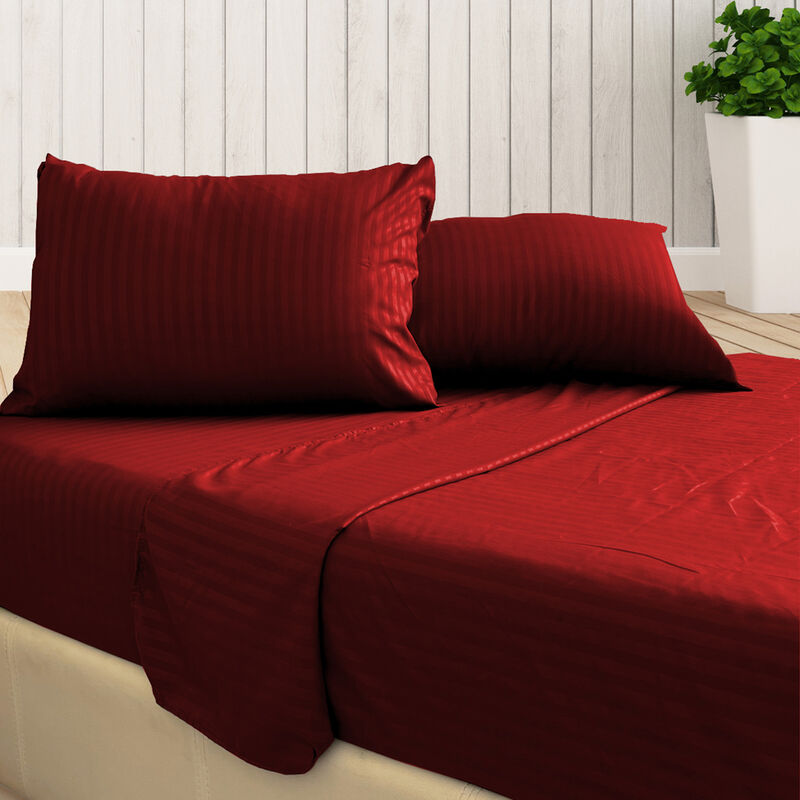 Juego de S&aacute;banas tacto seda KS 4 pzs- TINTO image number null