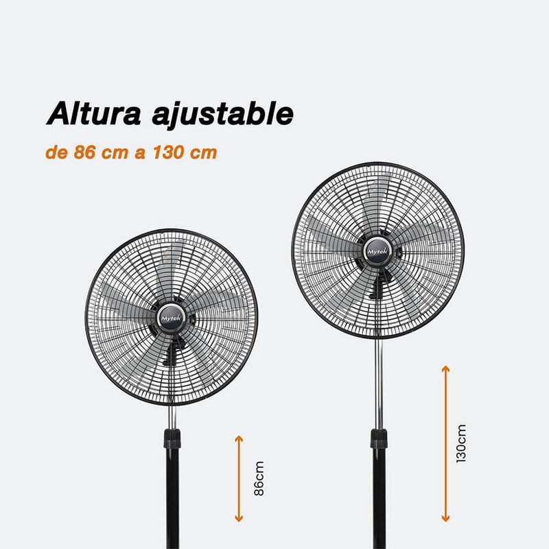 Ventilador Pedestal Mytek 3404 18 Pul 5 Aspas 1... image number null