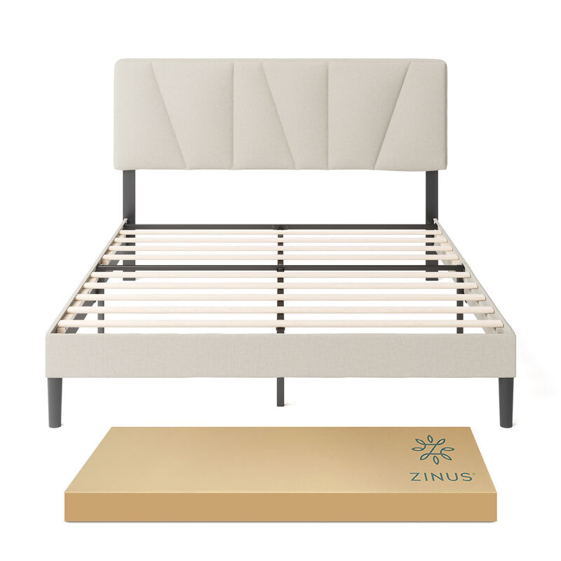 Zinus Maya | Base De Cama Tapizada Dise&ntilde;o Asim&eacute;... image number null
