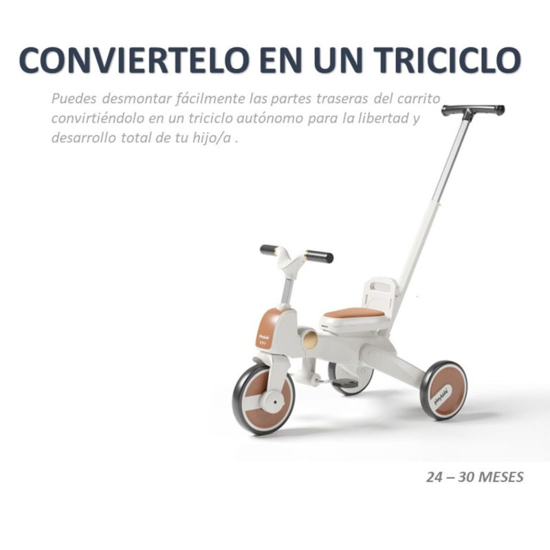 Triciclo 4 En 1 plegable Carriola Triciclo Bici... image number null