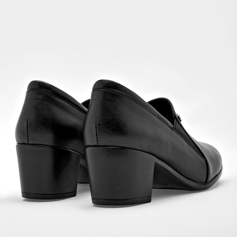 Mora Confort Zapato Con Tac&oacute;n Para Mujer Negro ... image number null