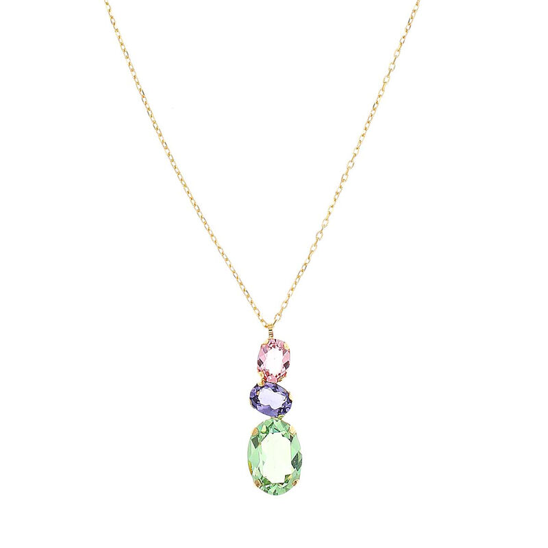 Gargantilla Con Cadena De Plata Dorada 925 Con ... image number null