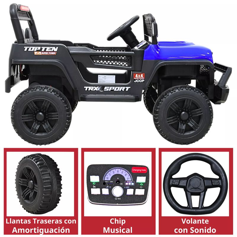 Camioneta Montable El&eacute;ctrica Para Ni&ntilde;os Luces B... image number null