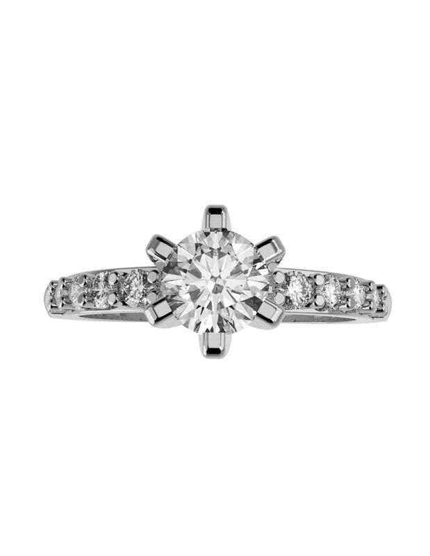 Anillo de Compromiso de 14K con Diamante de Lab... image number null