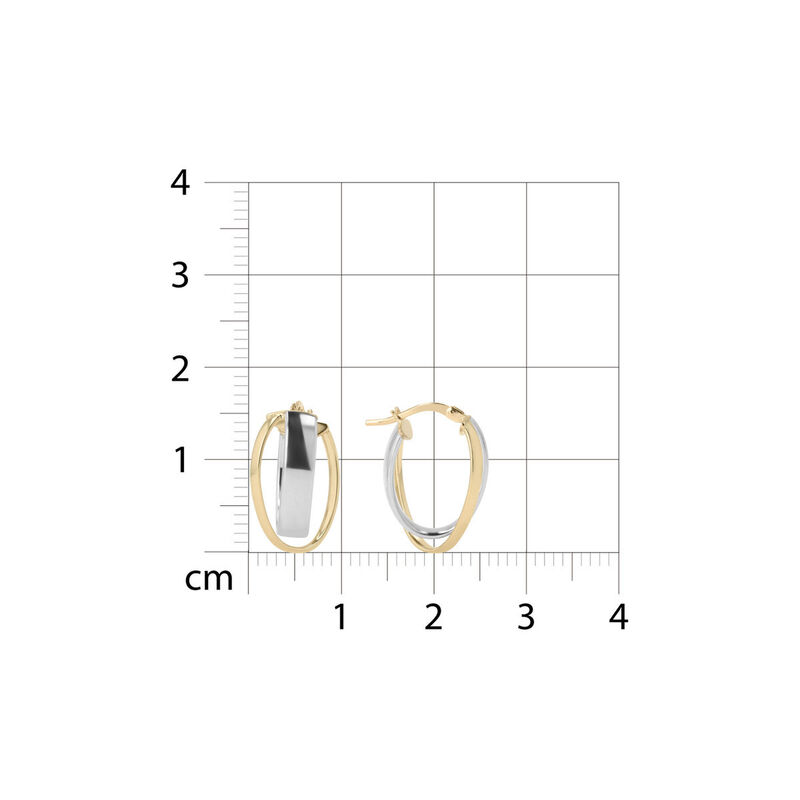 Arracadas Bicolor Oro 10k 16x11mm | Bizzarro image number null
