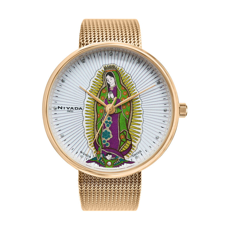 Reloj Nivada Cab Virgen Mesh Oro R/Ac image number null