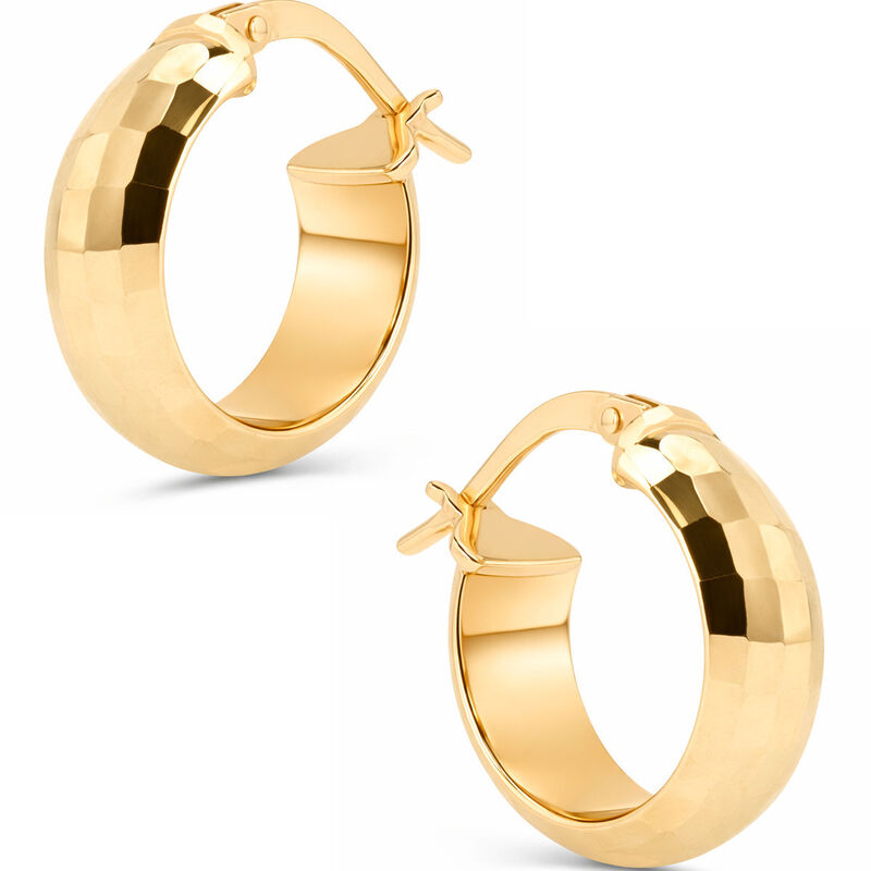 Arracadas Oro Amarillo 10k 11mm | Joyer&iacute;as Bizz... image number null