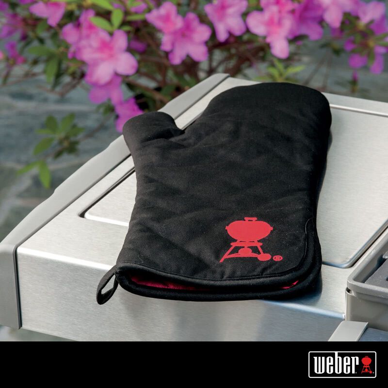 Guante de Barbacoa Weber Negro con Bordado Rojo image number null