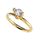 Anillo de Compromiso de 14K con Diamante de Laboratorio 0.20 CT F VS1 Talla 7 ORO AMARILLO 14K &ndash; / M1202-20-14Y-LG-7
