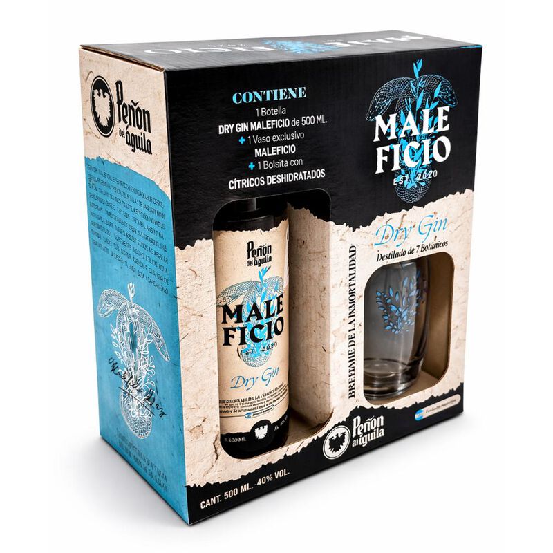 Kit Ginebra Dry Maleficio 500ml Vaso C&iacute;tricos D... image number null