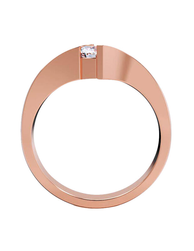 Anillo de Compromiso en Oro de 14K con Circonia... image number null