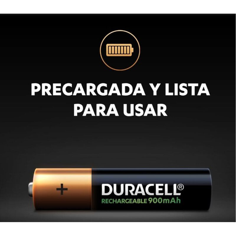 DURACELL RECARGABLE AAA CON 2 UNIDADES 900 MAH ... image number null