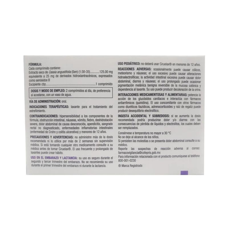 Ciruelax Forte 125 Mg 24 Comprimido(s) image number null