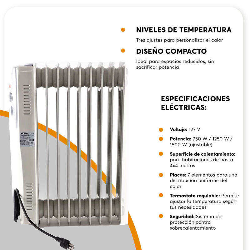 Calefactor Radiador De Aceite 4800 image number null