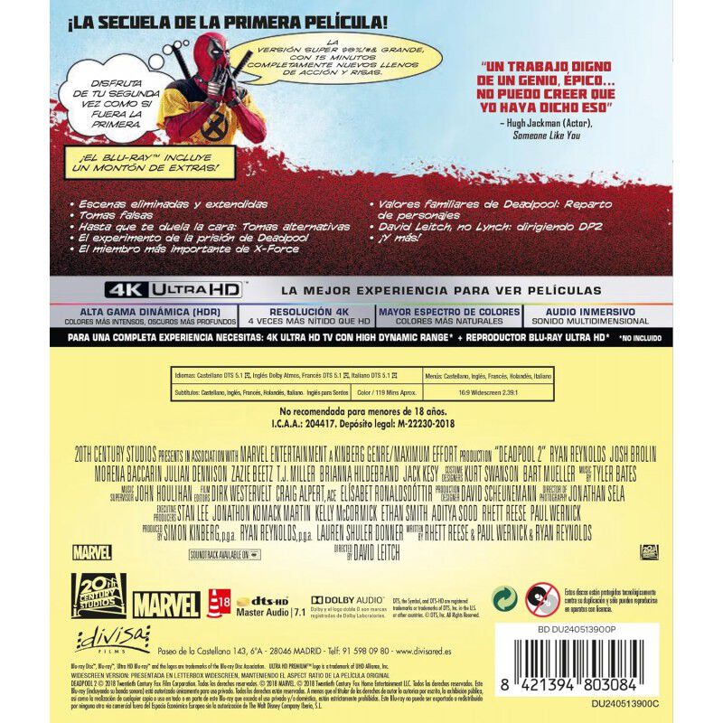Deadpool 2 - Version Super Grande: incluye Vers... image number null