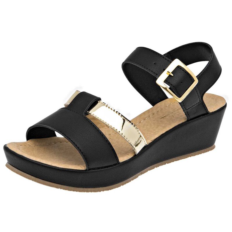 Diexca Sandalia para mujer negro dorado image number null