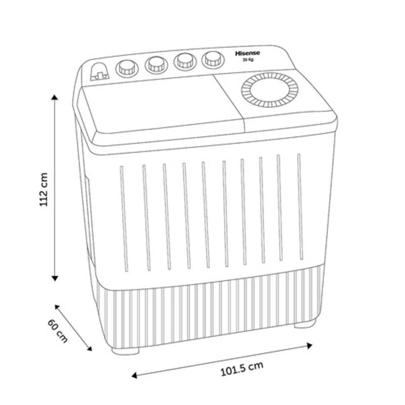 Lavadora Semiautom&aacute;tica 26kg Doble Tina Storm W... image number null