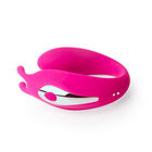 Vibrador Conejo Tipo U 12V Con Control Tuti Rosa