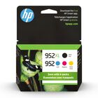 Cartuchos De Tinta Hp 952 Cian, Magenta, Amarillo/952xl Negro, Paquete De 4