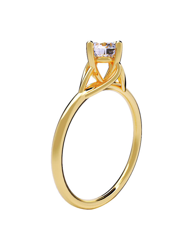 Anillo de Compromiso de 14K con Diamante de Lab... image number null