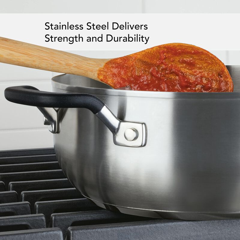 Cacerola KitchenAid Acero Inoxidable 4L con Tap... image number null