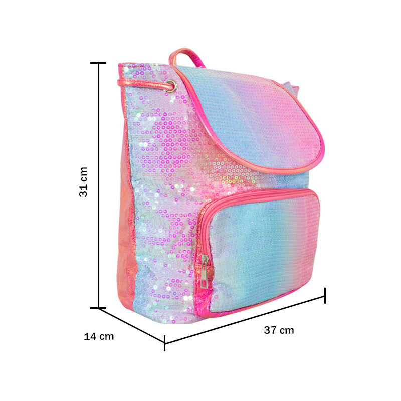 Mochila Infantil Con Lentejuelas Bicolor Dorsal... image number null