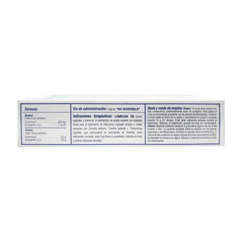 Lomecan Dual Ovu + Crema 20g 20 G 3 &Oacute;vulo image number null