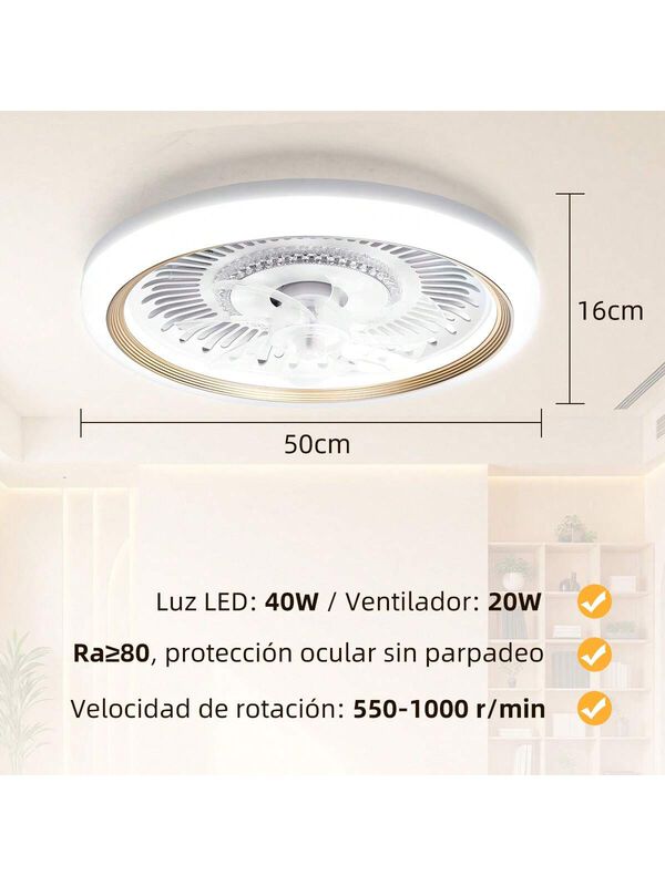 Ventilador De Techo Con Control Remoto L&aacute;mpara ... image number null