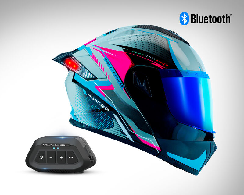 Casco Certificado Axs Sf501 Talla L + Aud&iacute;fono ... image number null