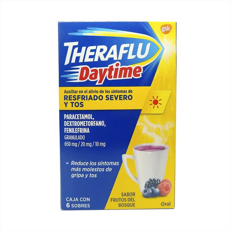 Theraflu Daytime Te Antigripal 650/20/10 Mg 6 S... image number null