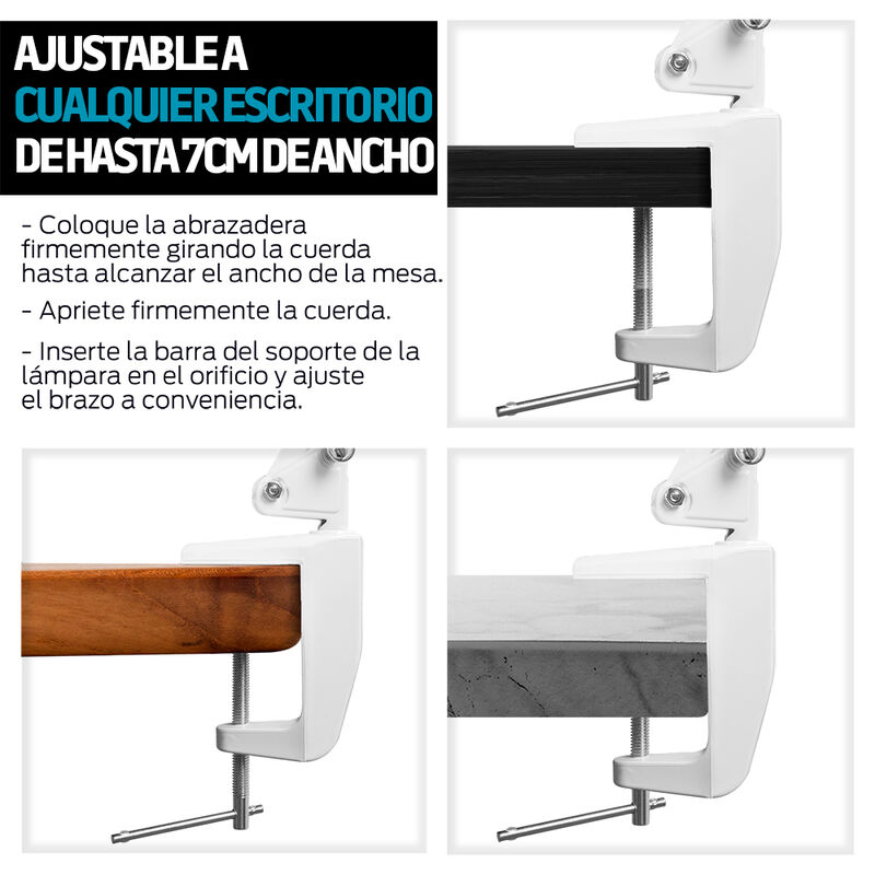Lupa con Luz LED Aumento 5x Brazo Articulado pa... image number null