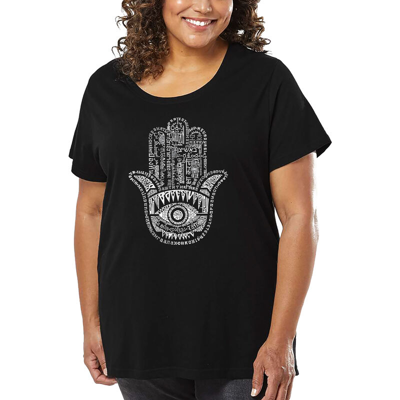 Camiseta De Talla Grande Word Art Para Mujer - ... image number null