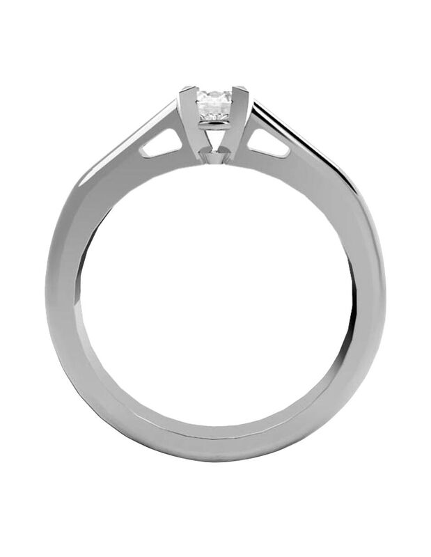 Anillo de Compromiso de 14K con Diamante de Lab... image number null