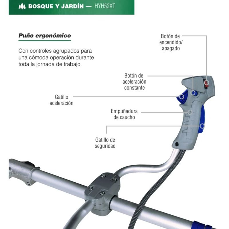 Desbrozadora A Gasolina Hyundai 52cc 2.5 Hp 2t ... image number null