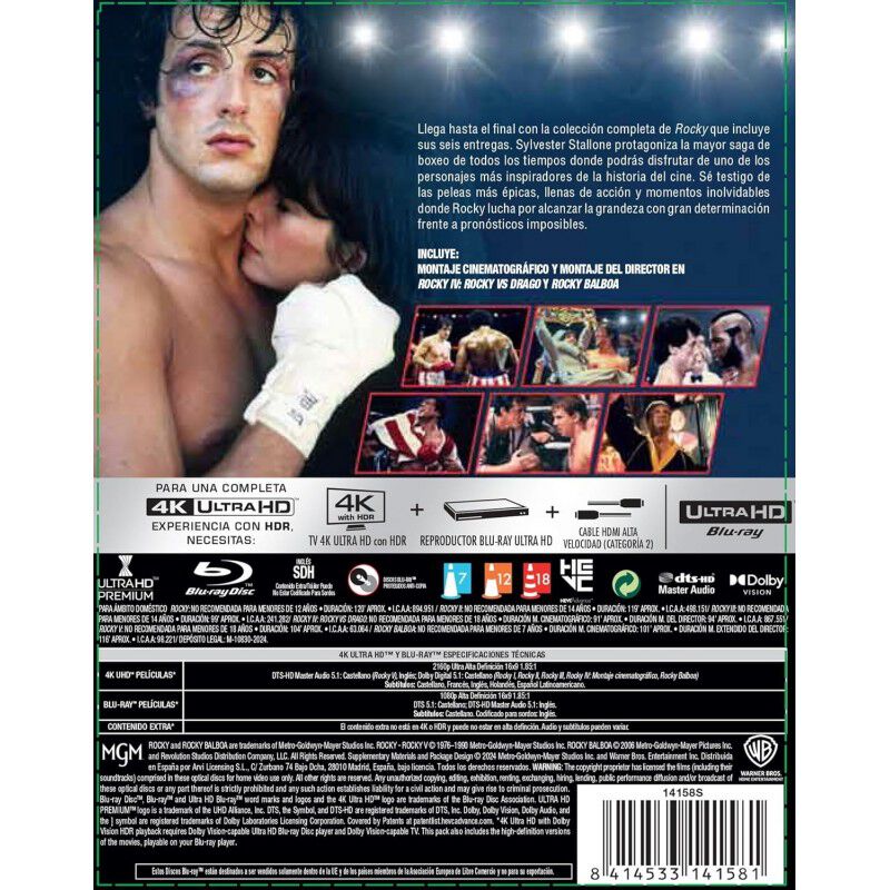 Pack Rocky 1-6 [4K UHD + Blu-ray] (1976, 1979, ... image number null