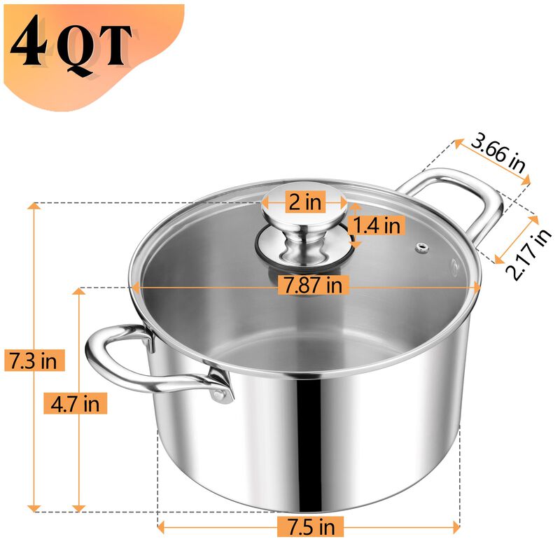 Olla de Fondo P&P Chef 4L Triple Capa Acero Ino... image number null