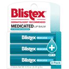 B&aacute;lsamo Labial Blistex Medication, 4,4 Ml, 3 Unidades, Previene La Sequedad Spf15
