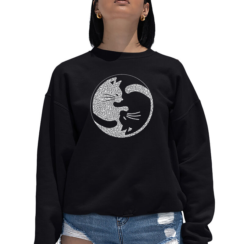Sudadera De Cuello Redondo Word Art Para Mujer ... image number null