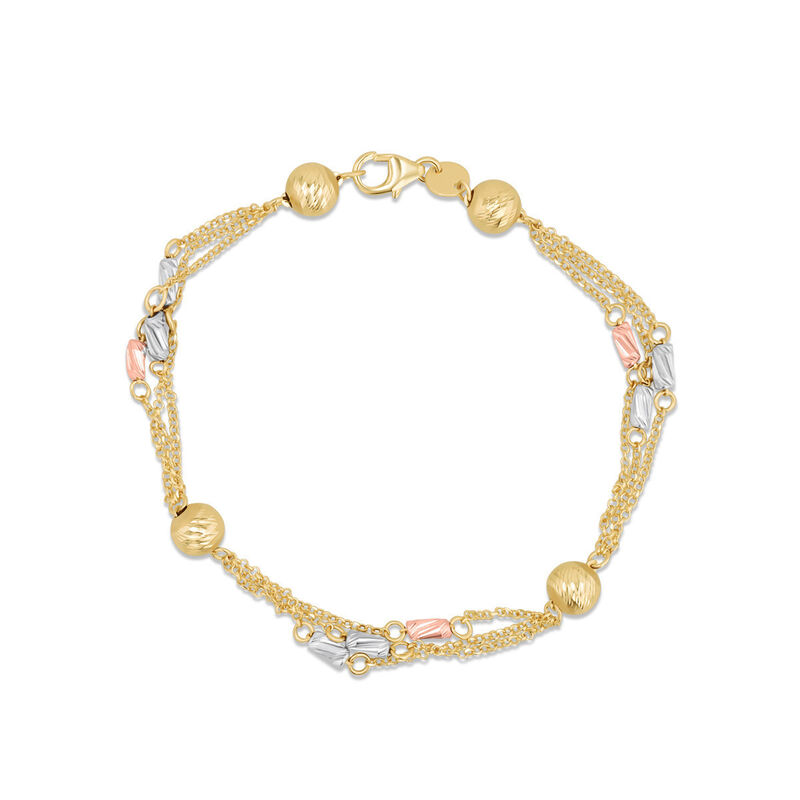 Pulsera De Oro 14k En 4 Colores (amarillo, Blan... image number null