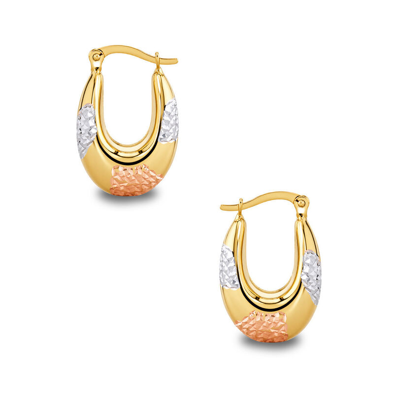 Arracadas Oro Florentino 10k 15x8 Mm Delicadas ... image number null