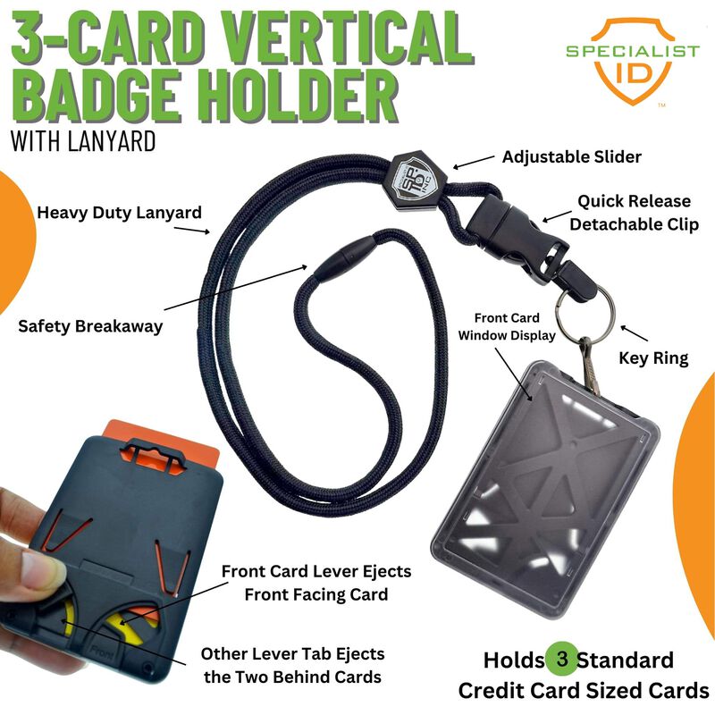 Porta Credenciales Specialist Id De 3 Tarjetas ... image number null