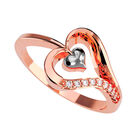 Anillo de Compromiso en Oro Rosa 14K con Circonia -  Talla:5.5/ FJ670-14R-CZ-55