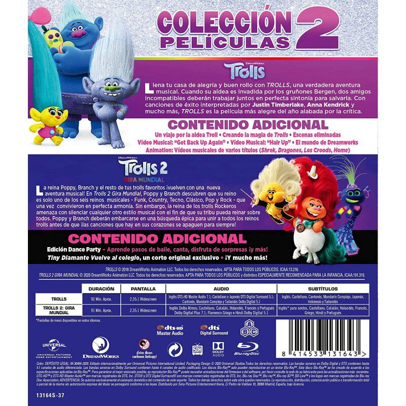 Trolls 1 Y 2 (bd) [blu-ray] image number null