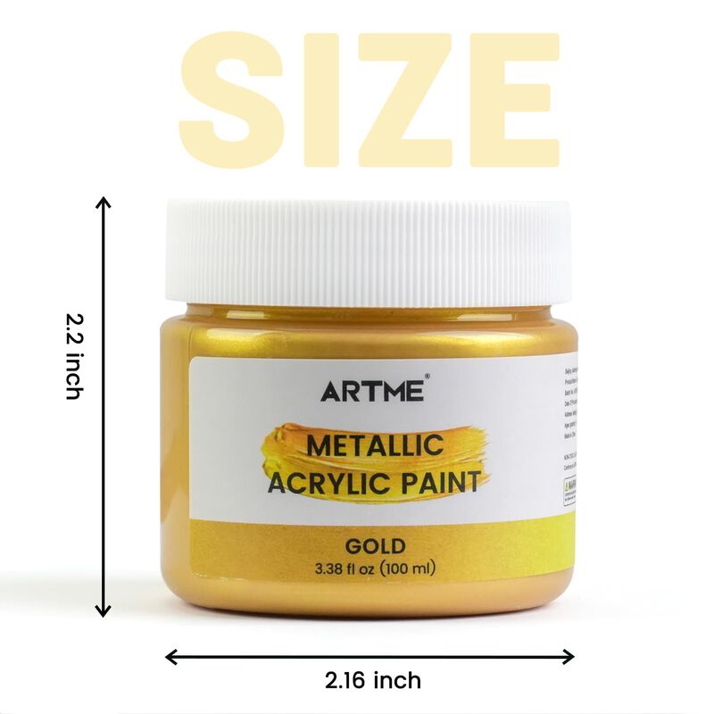 Pintura Acr&iacute;lica Artme Metallic Gold 100 Ml Par... image number null