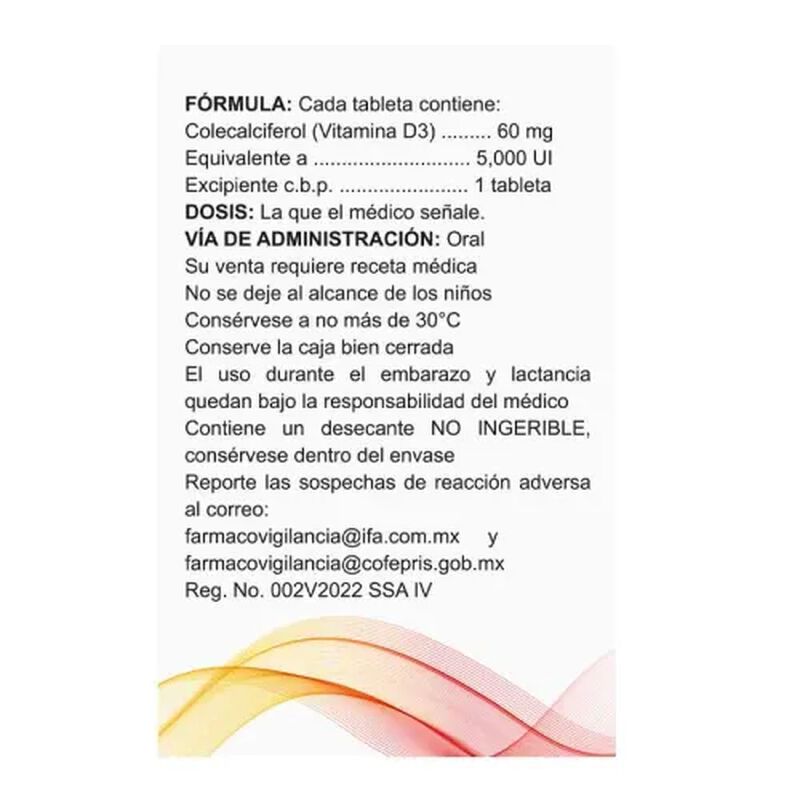 MOREBON COLECALCIFEROL 5000 UI CON 60 TABLETAS image number null