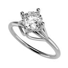 Anillo de Compromiso en Oro Blanco 14K con Circonia -  Talla:11/ FJ601-14W-CZ-11